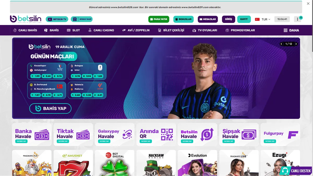 Снимок сайта Betsilin Casino