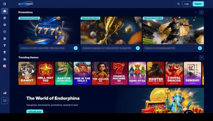 Снимок сайта Andromedasino Casino